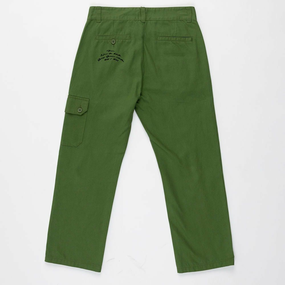 Straight Leg Cargo Trouser - Garden Green