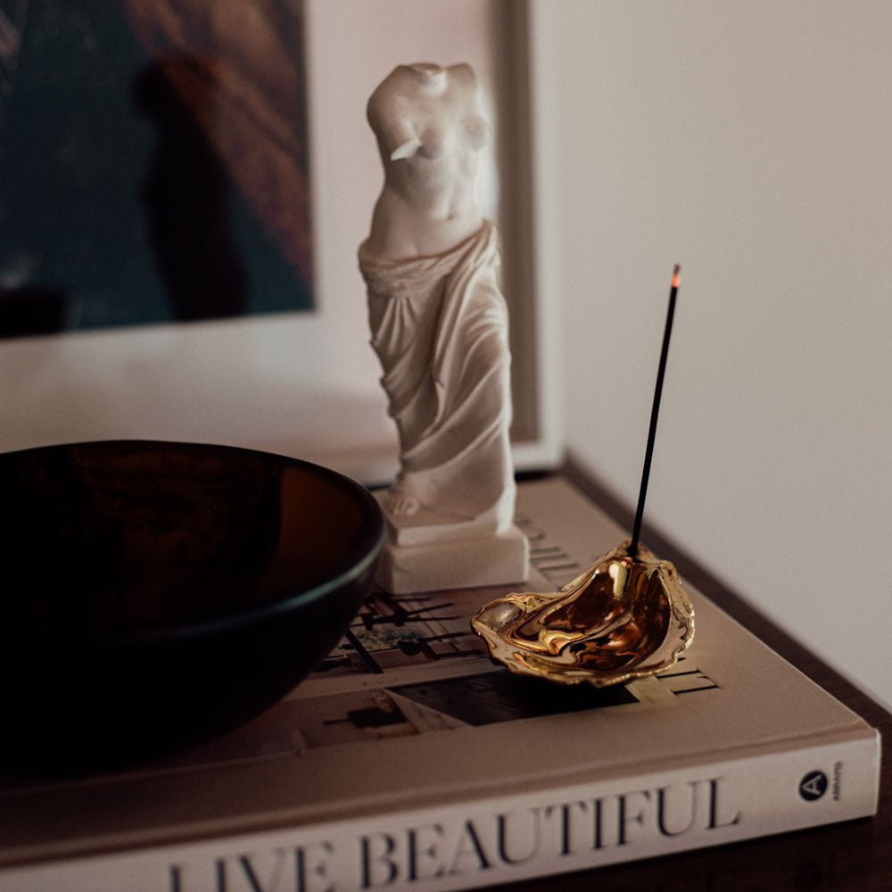 Oyster Incense Holder - Brass