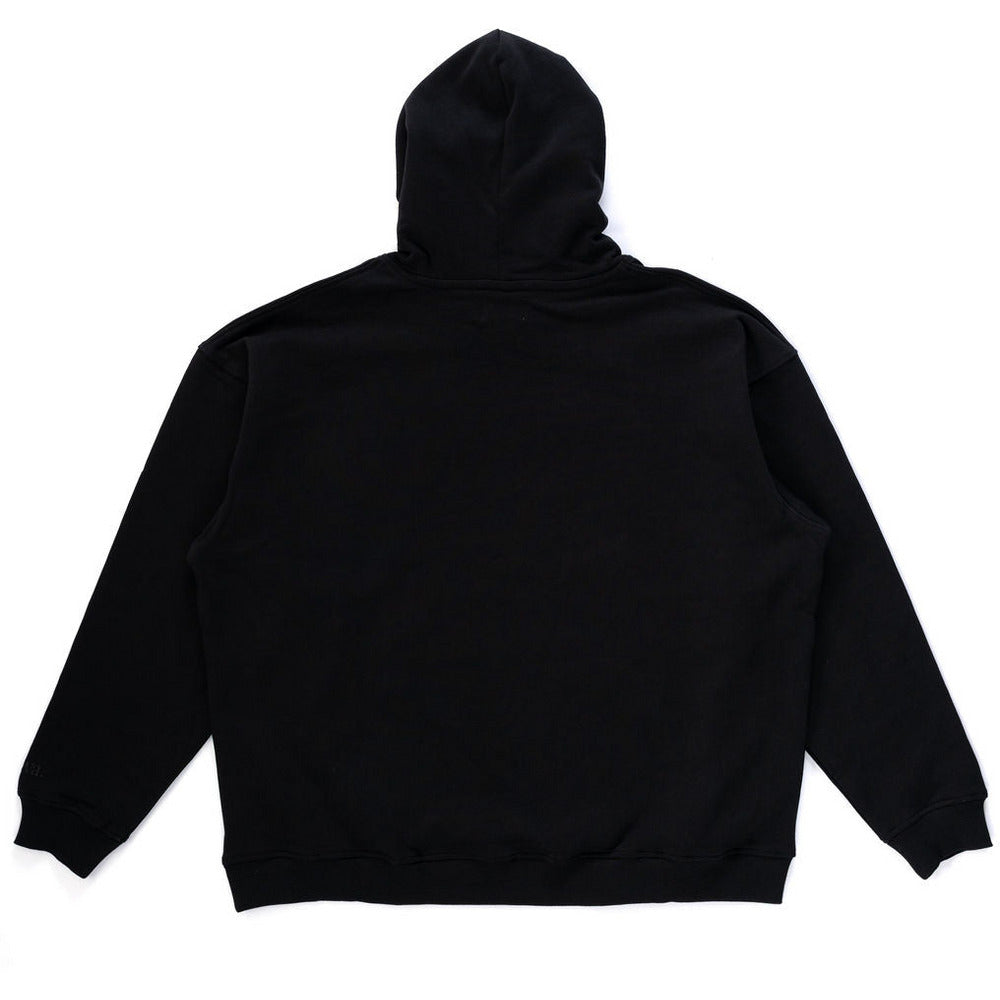 Staten Hoodie - Black, Heavyweight 100% Cotton Fleece - 400GSM