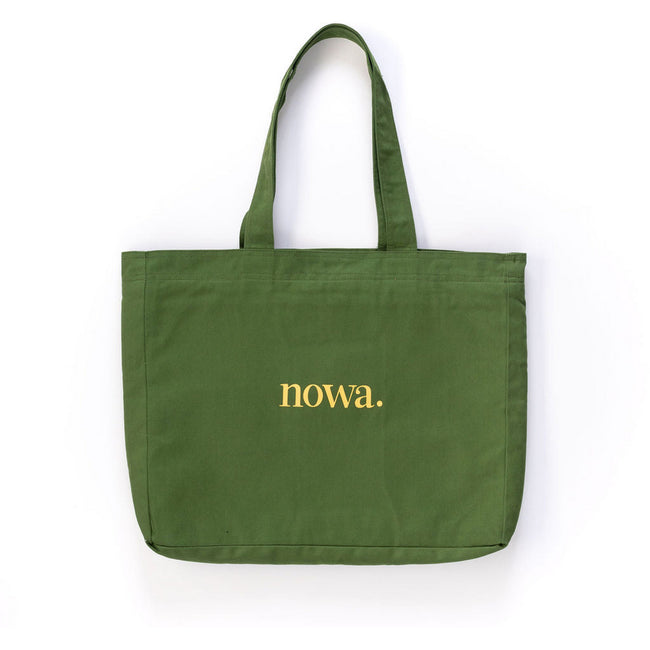 Large Green Denim Tote Bag - Nowa Tote Bag in 12.5oz Denim