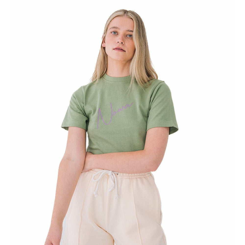 Signature Cropped Tee in Green