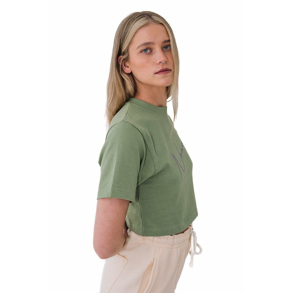 Signature Cropped Tee in Green