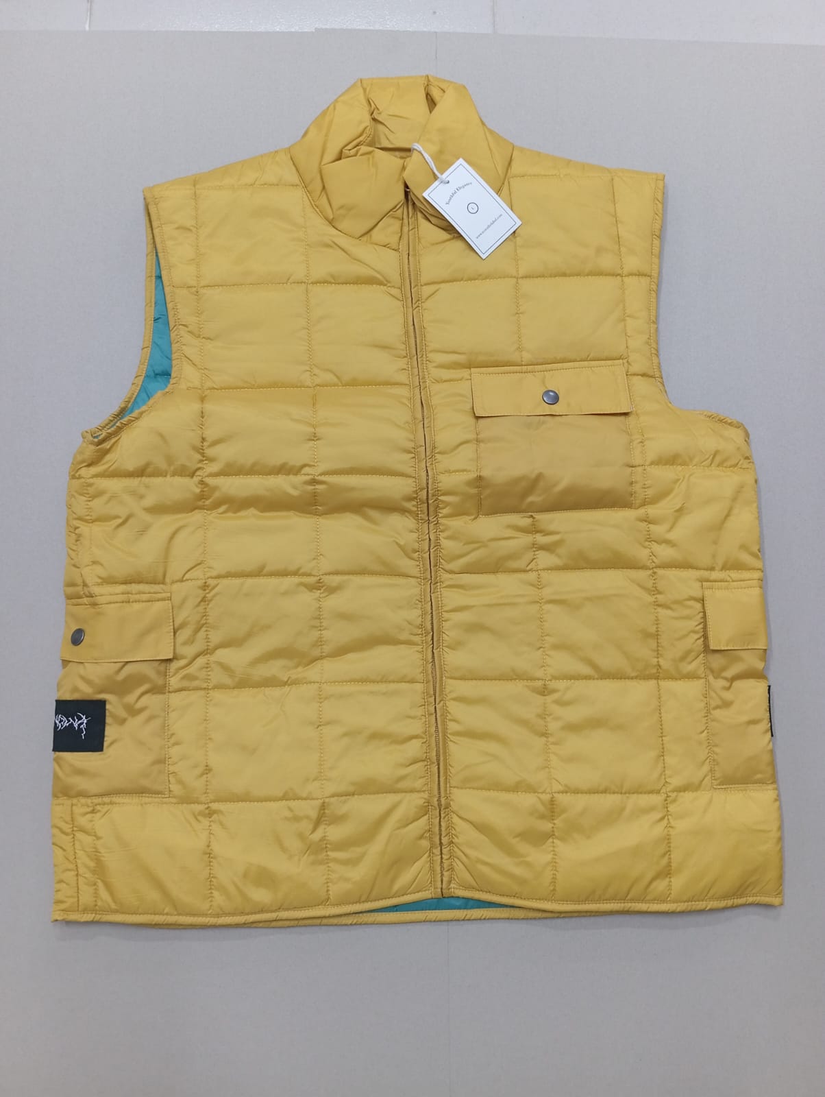 Quilted Puffer Vest in Yellow