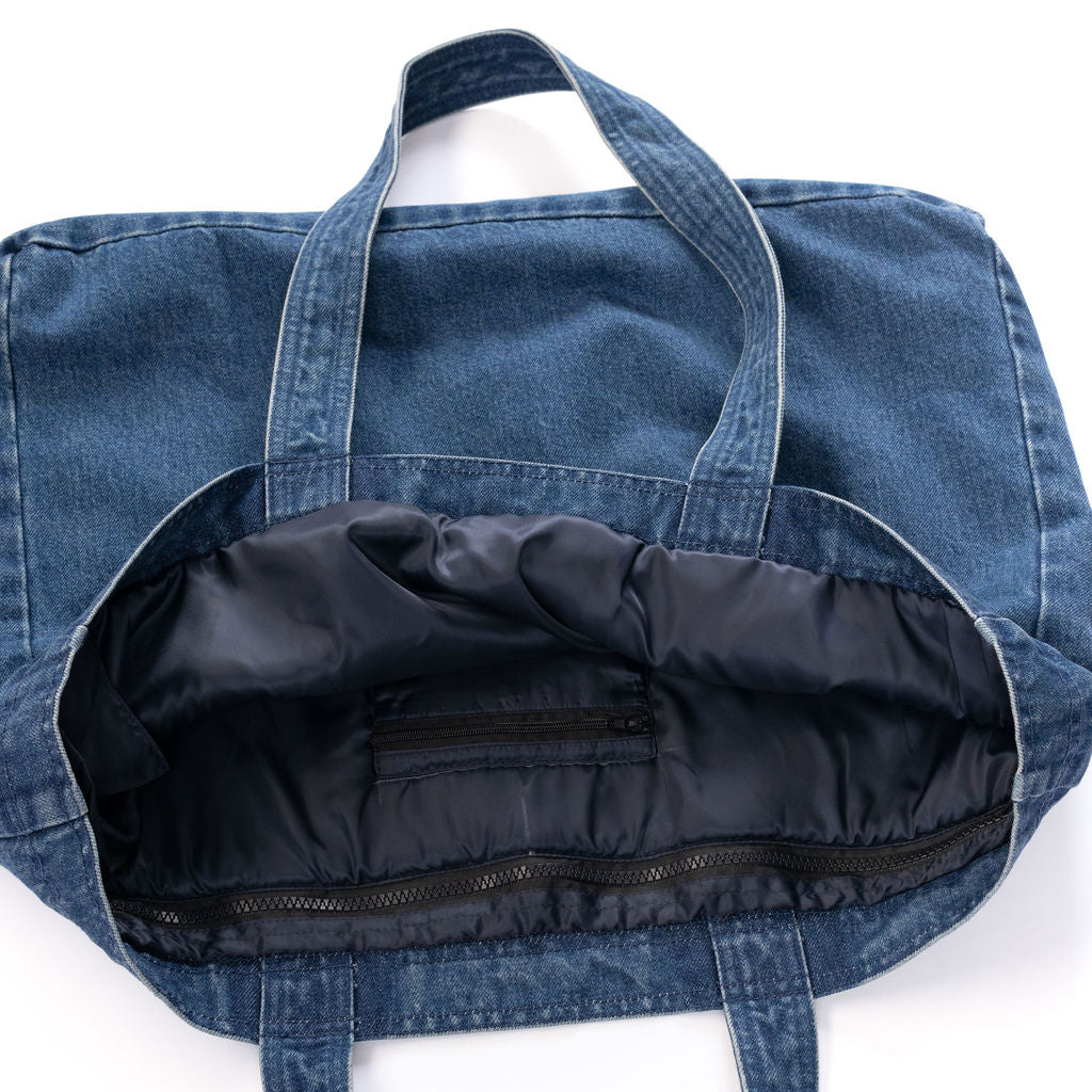 Large Denim Tote Bag - Denim Wash