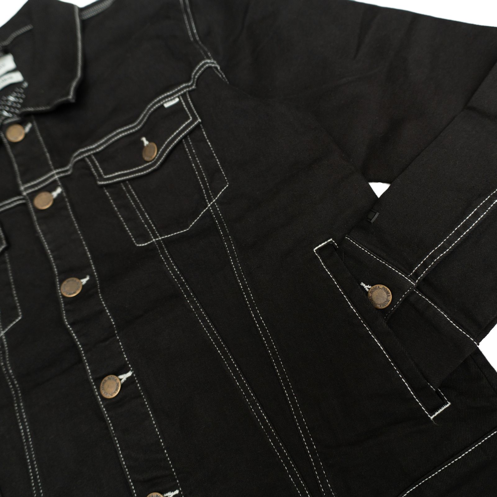 Trucker Jacket -1991 Black / Contrast stitch