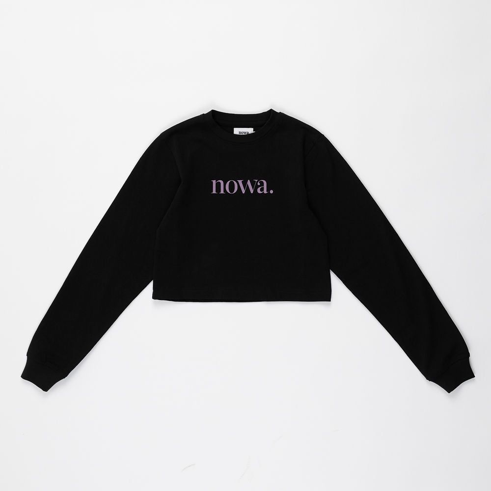90’s cropped Tee - Black Long Sleeve