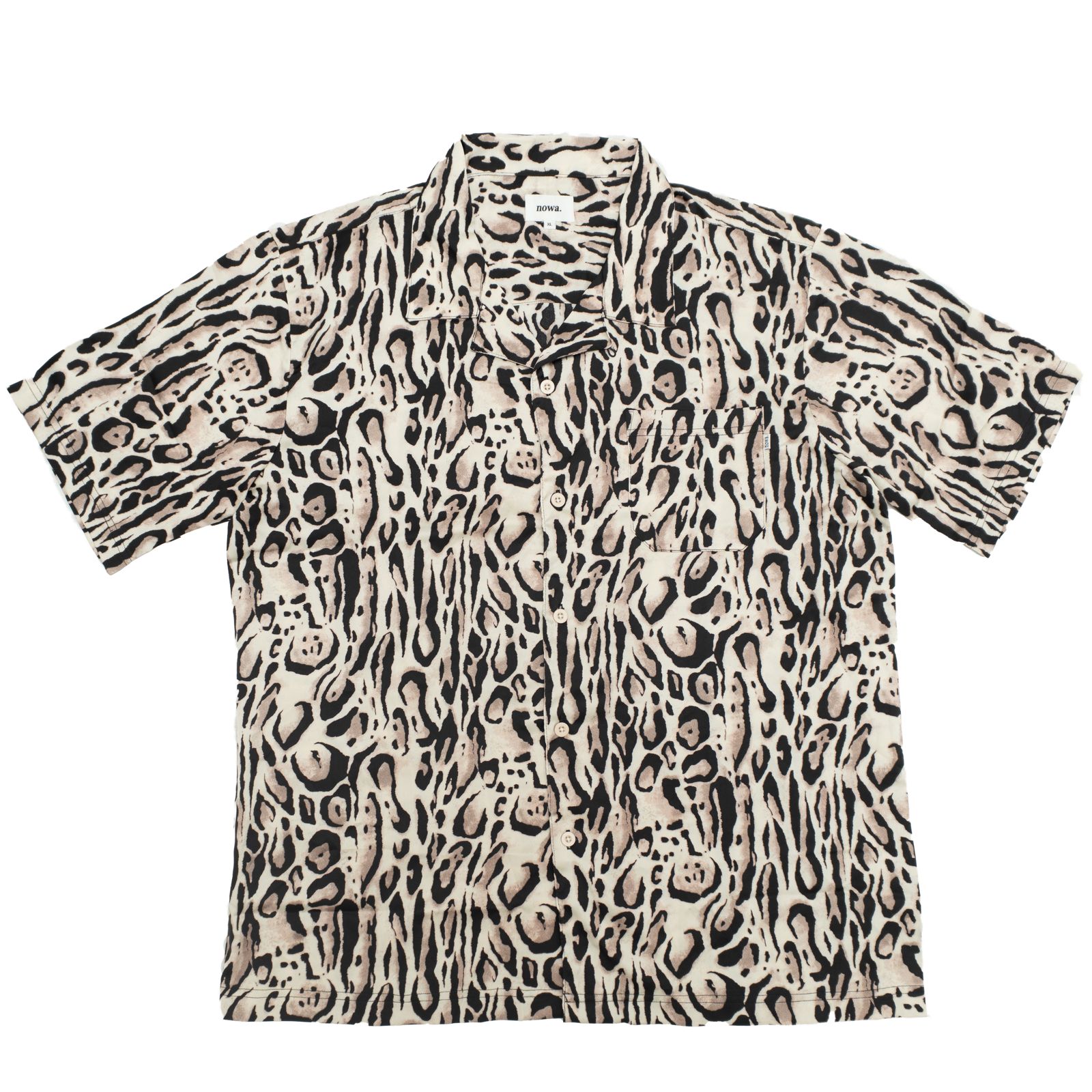 Leopard Silk S/S Camp Collar Shirt