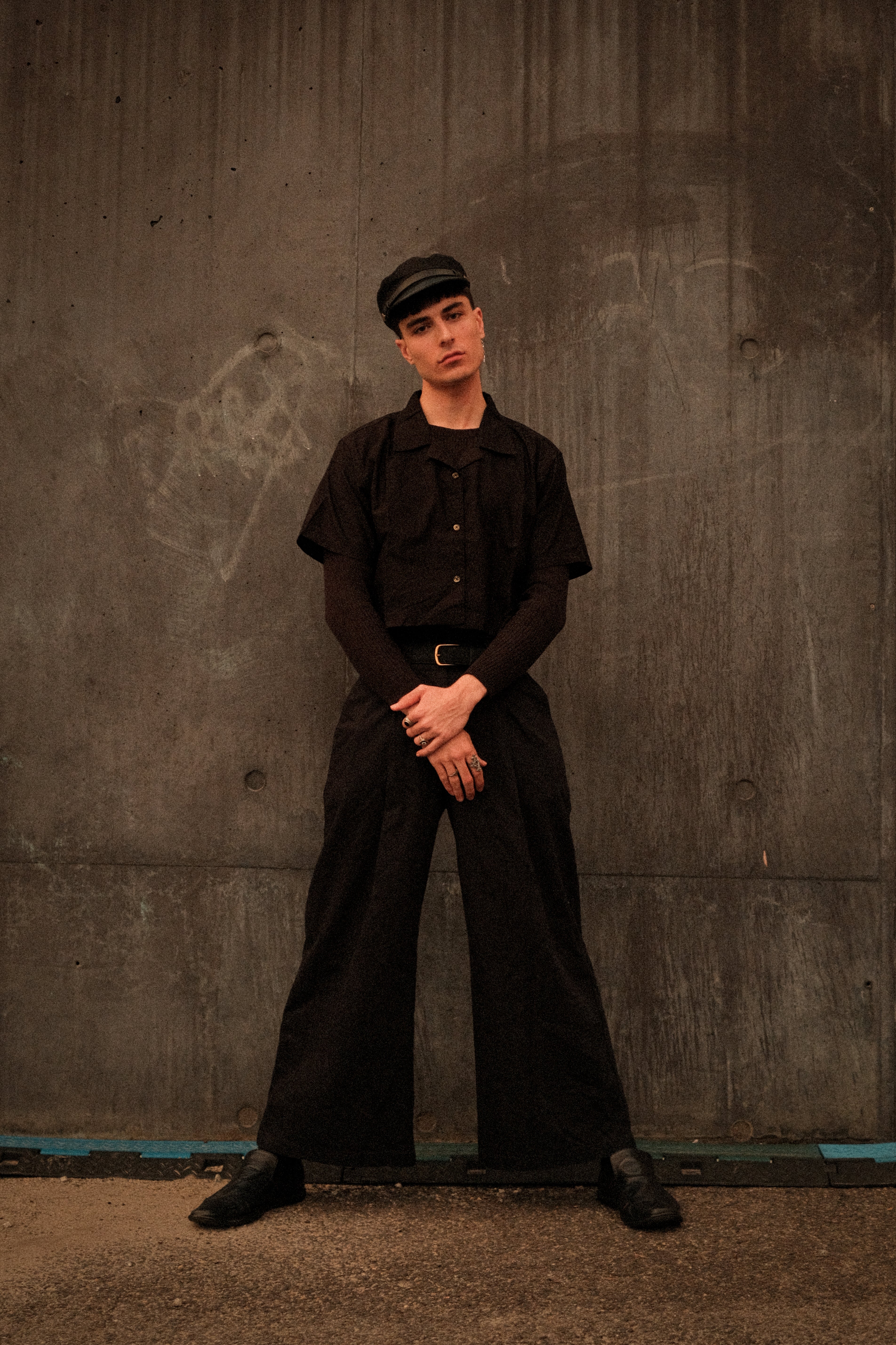 1924 High & Wide Leg Trouser - Char Black