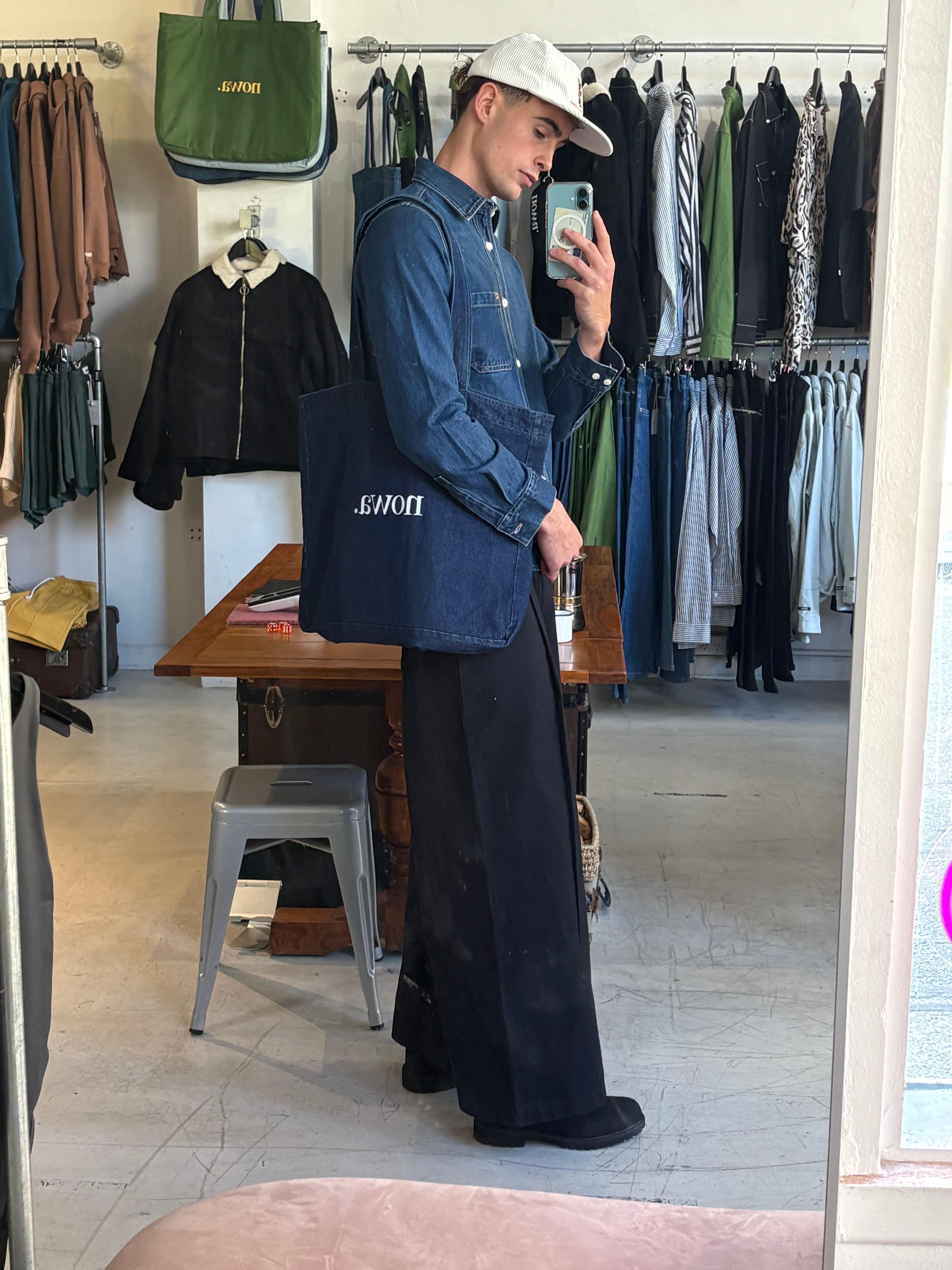 1924 High & Wide Leg Trouser - Char Black