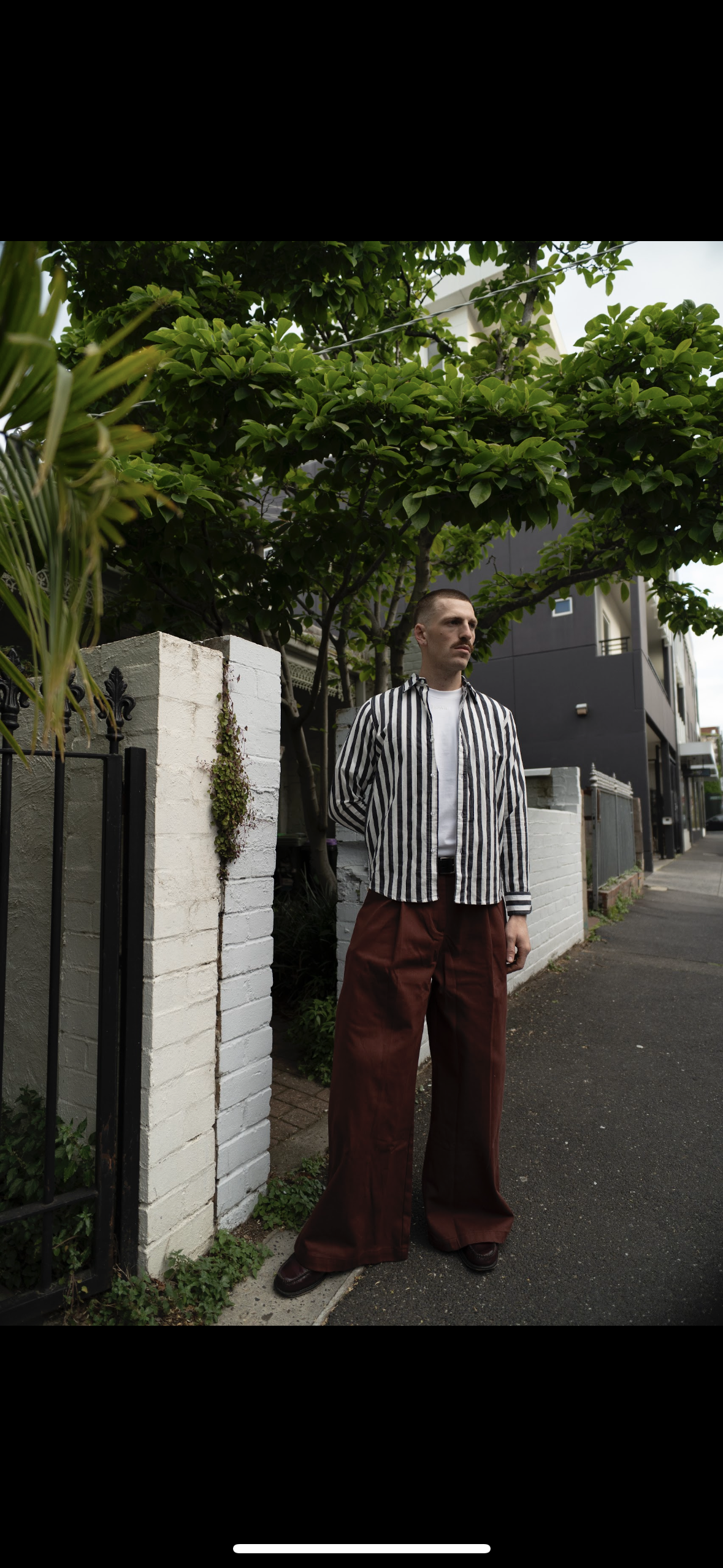 1924 High & Wide Leg Trouser - grenache