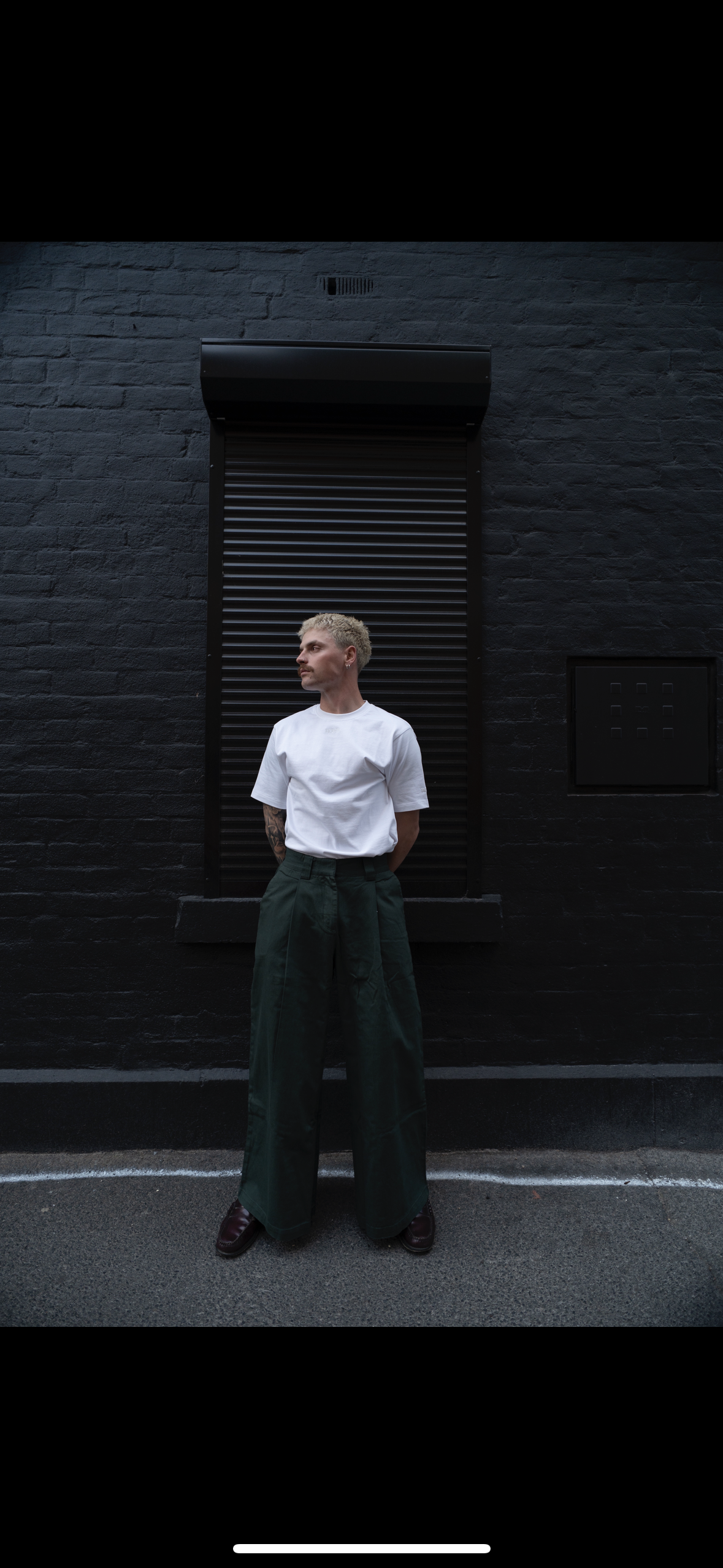 1924 High & Wide Leg Trouser - Brush Green