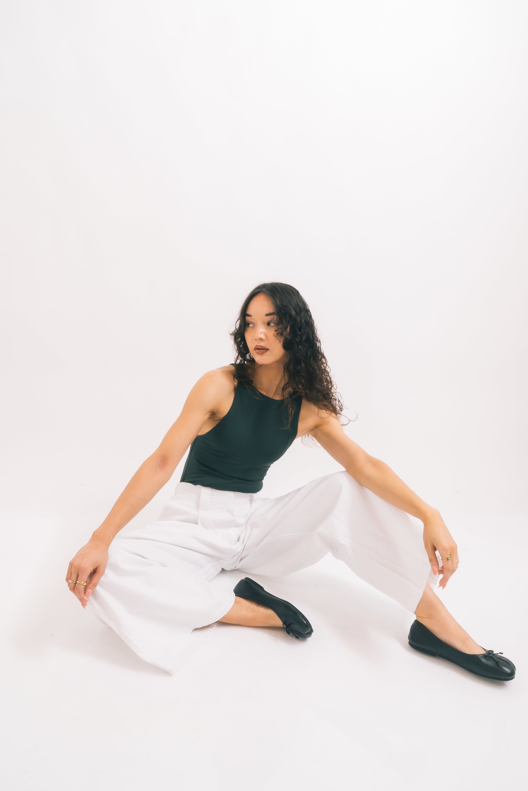 1924 Territory High & Wide Leg Trouser - Bright White