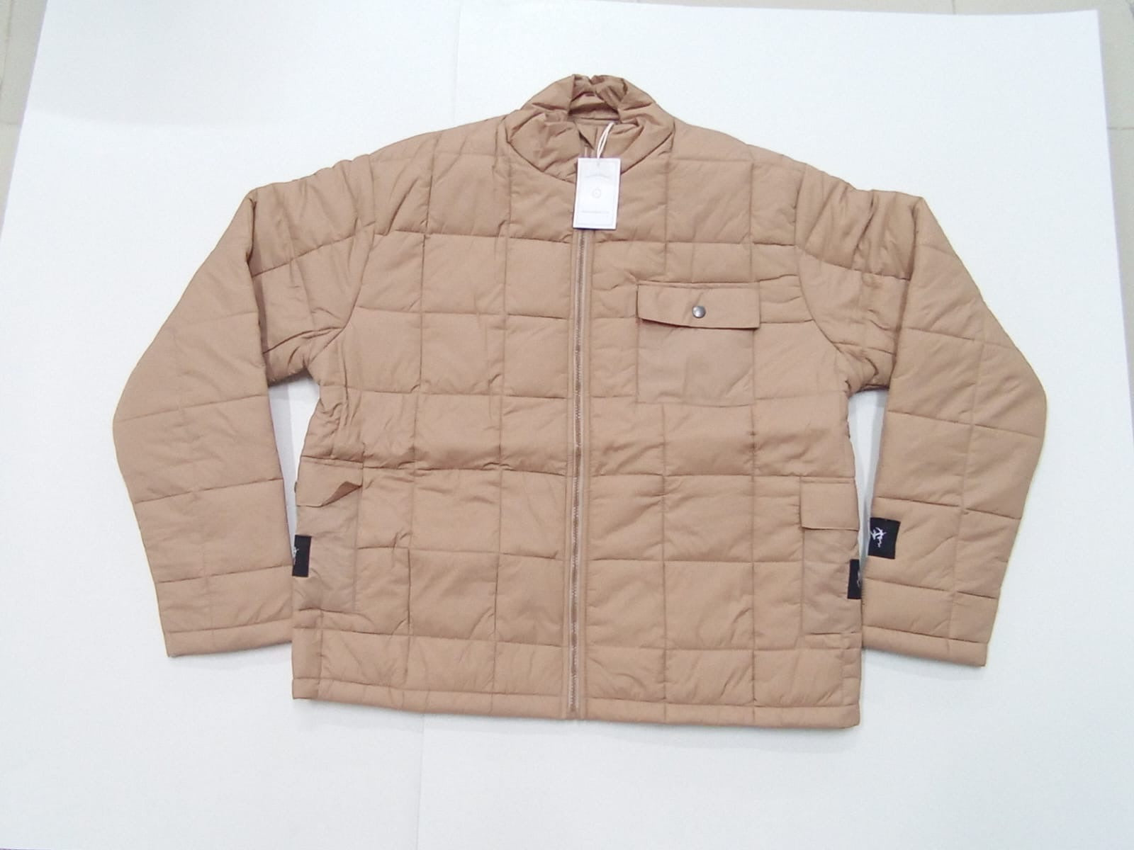 Quilted Puffer Jacket in Port Mud - ZIP