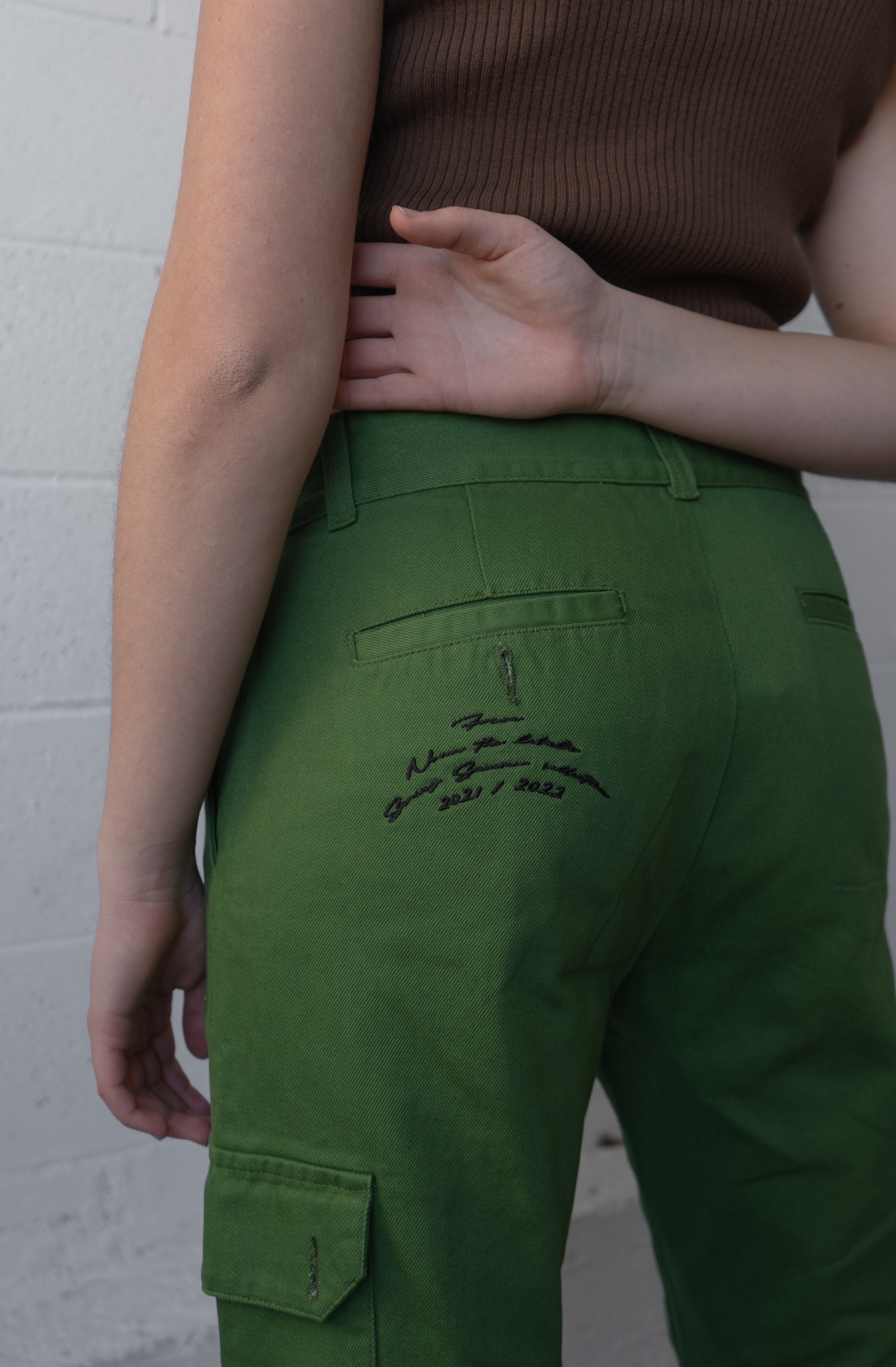 Straight Leg Cargo Trouser - Garden Green