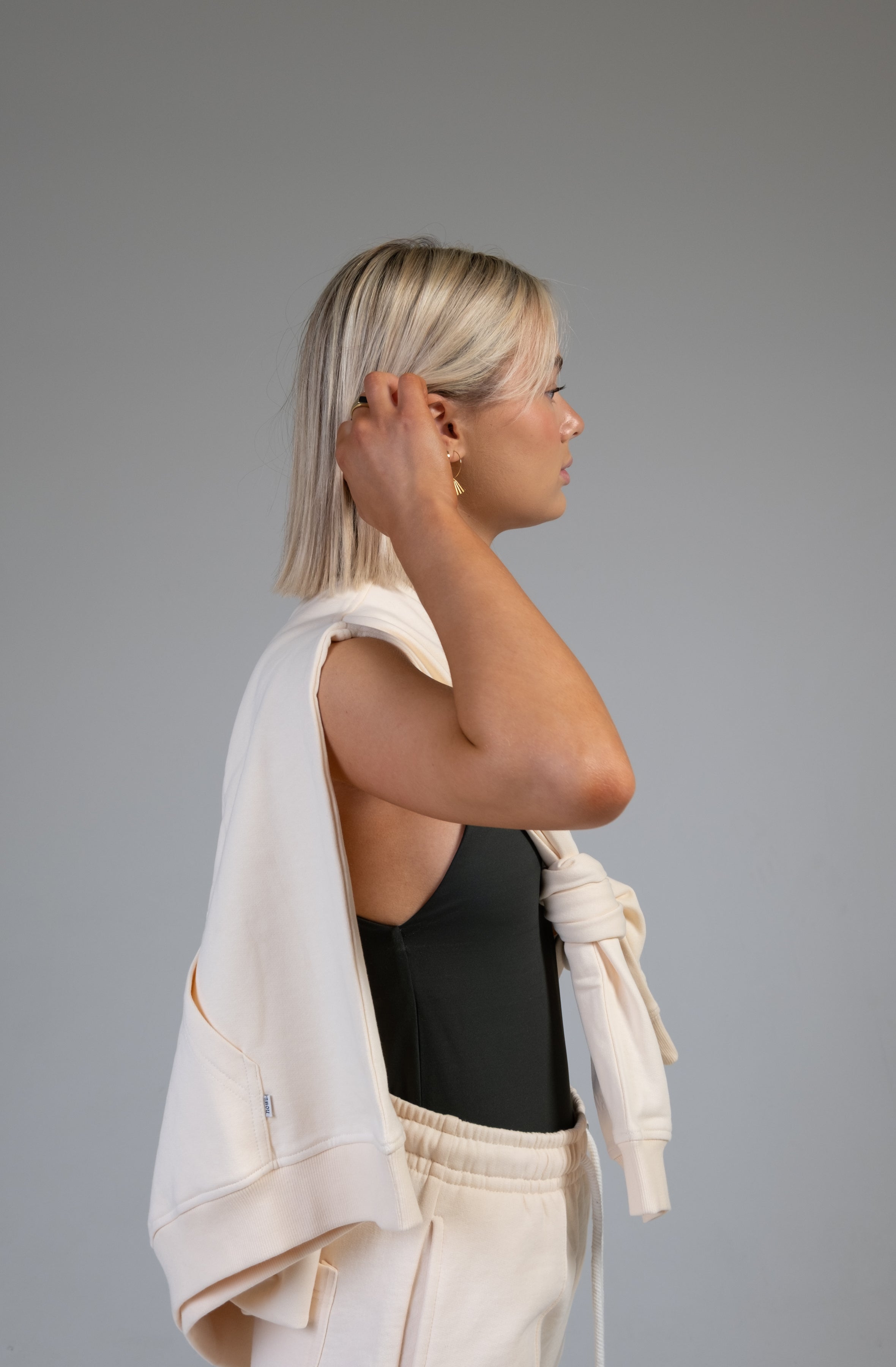 Unisex Sweat Shorts in Pearled Ivory