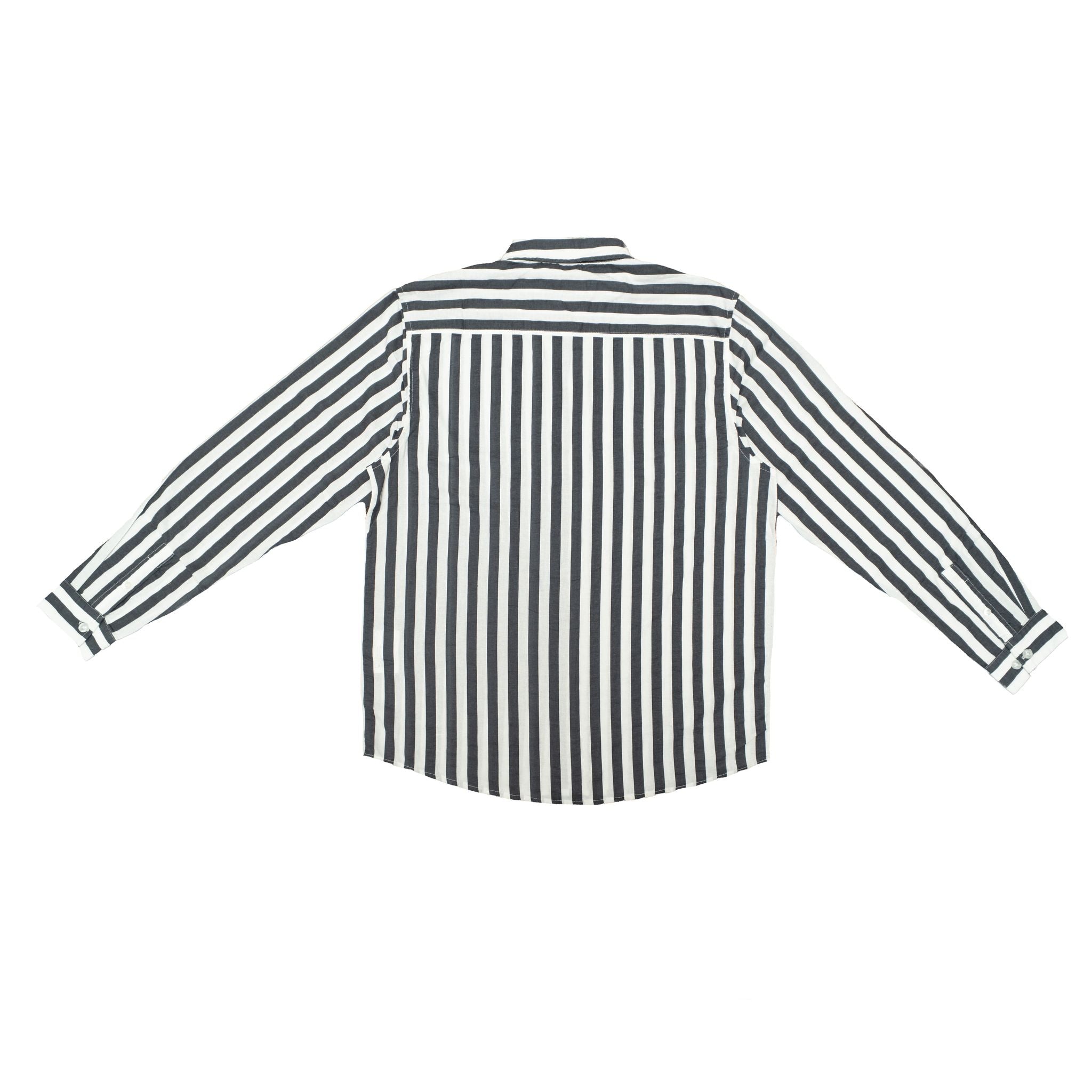 Navy / White Detention Stripe  L/S Over Shirt