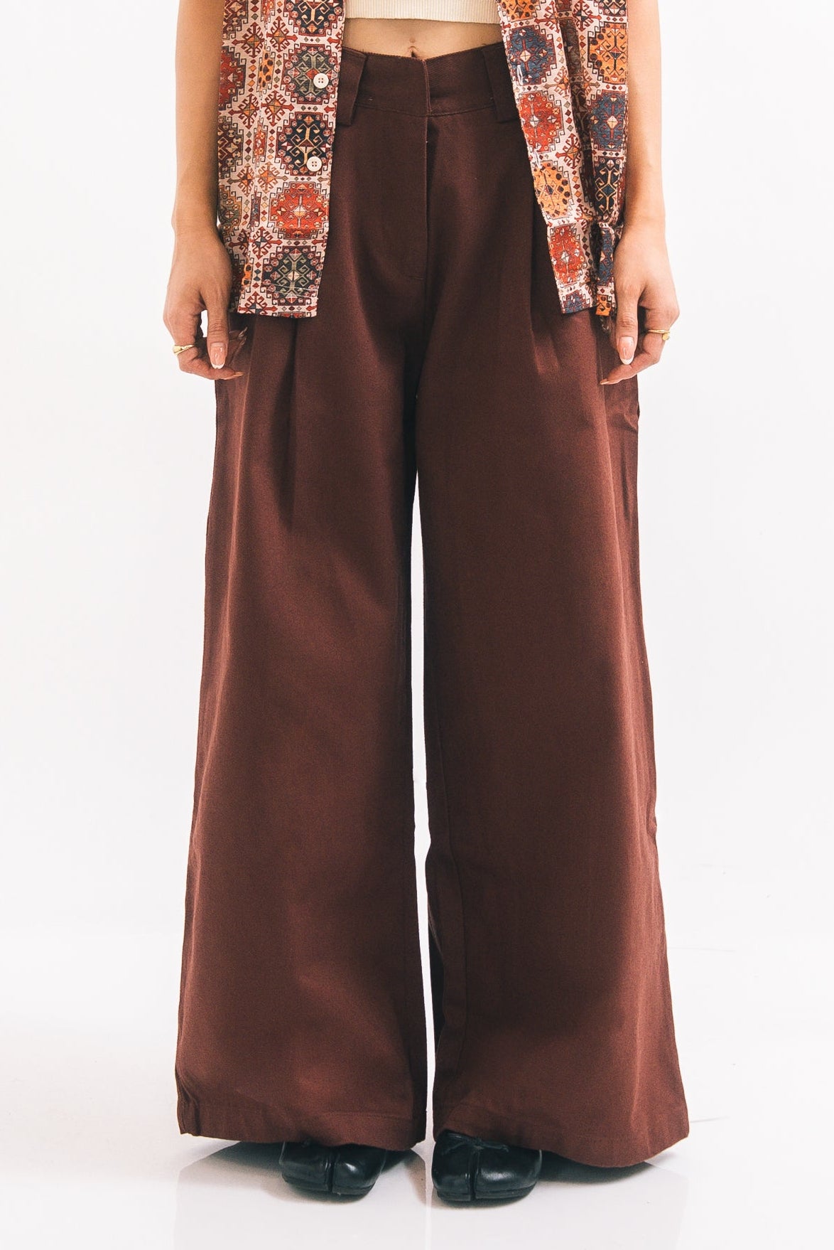 1924 Wide Trouser in Port Red