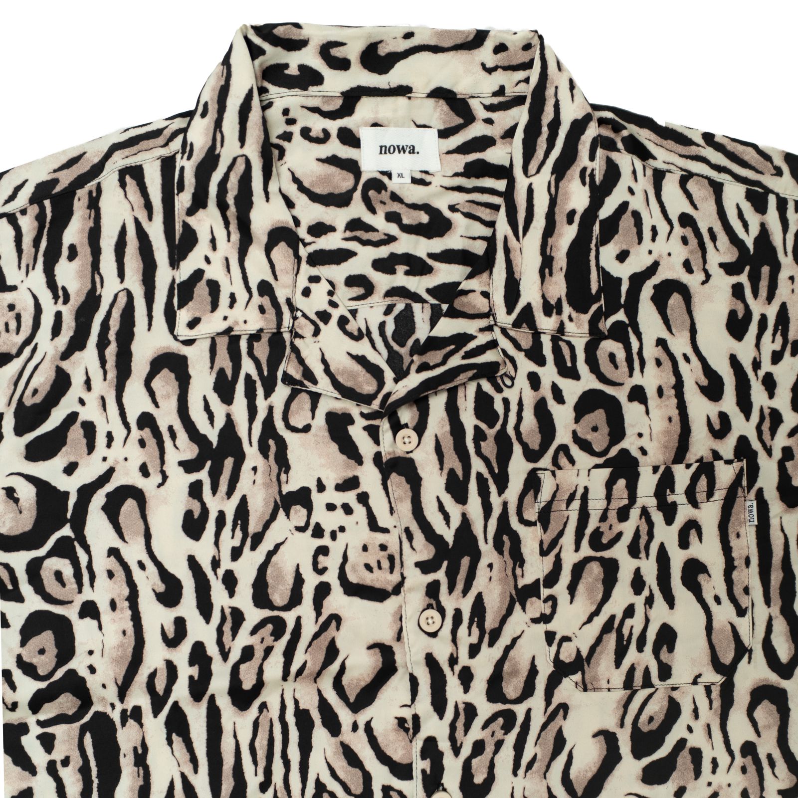 Leopard Silk S/S Camp Collar Shirt