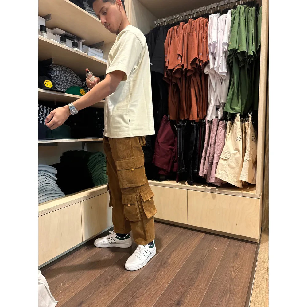 Utility Cargo Trouser - Sap Brown Corduroy