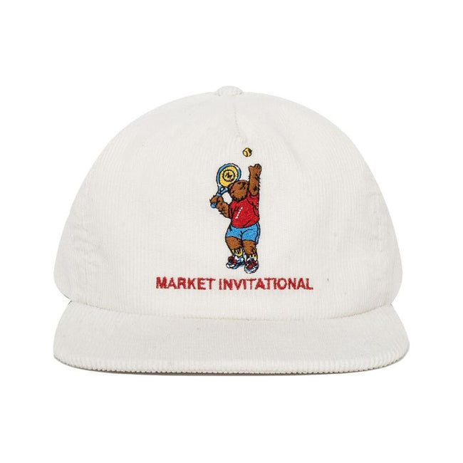 MARKET INVITATIONAL 5 PANEL CORDUROY HAT - White
