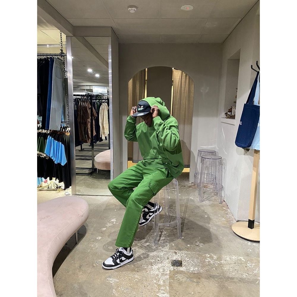 Straight Leg Cargo Trouser - Garden Green