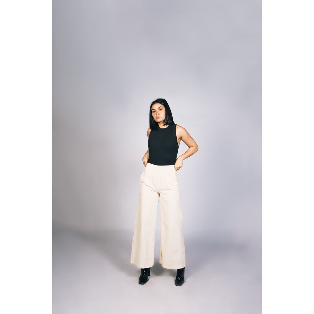 Wide Leg Pant Pearled Ivory