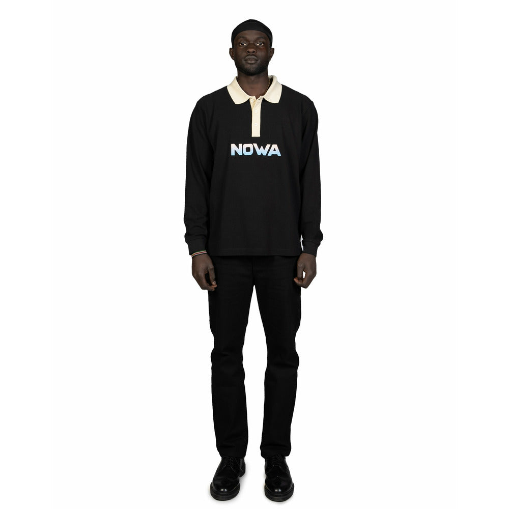 Long Sleeve Polo Shirt Black