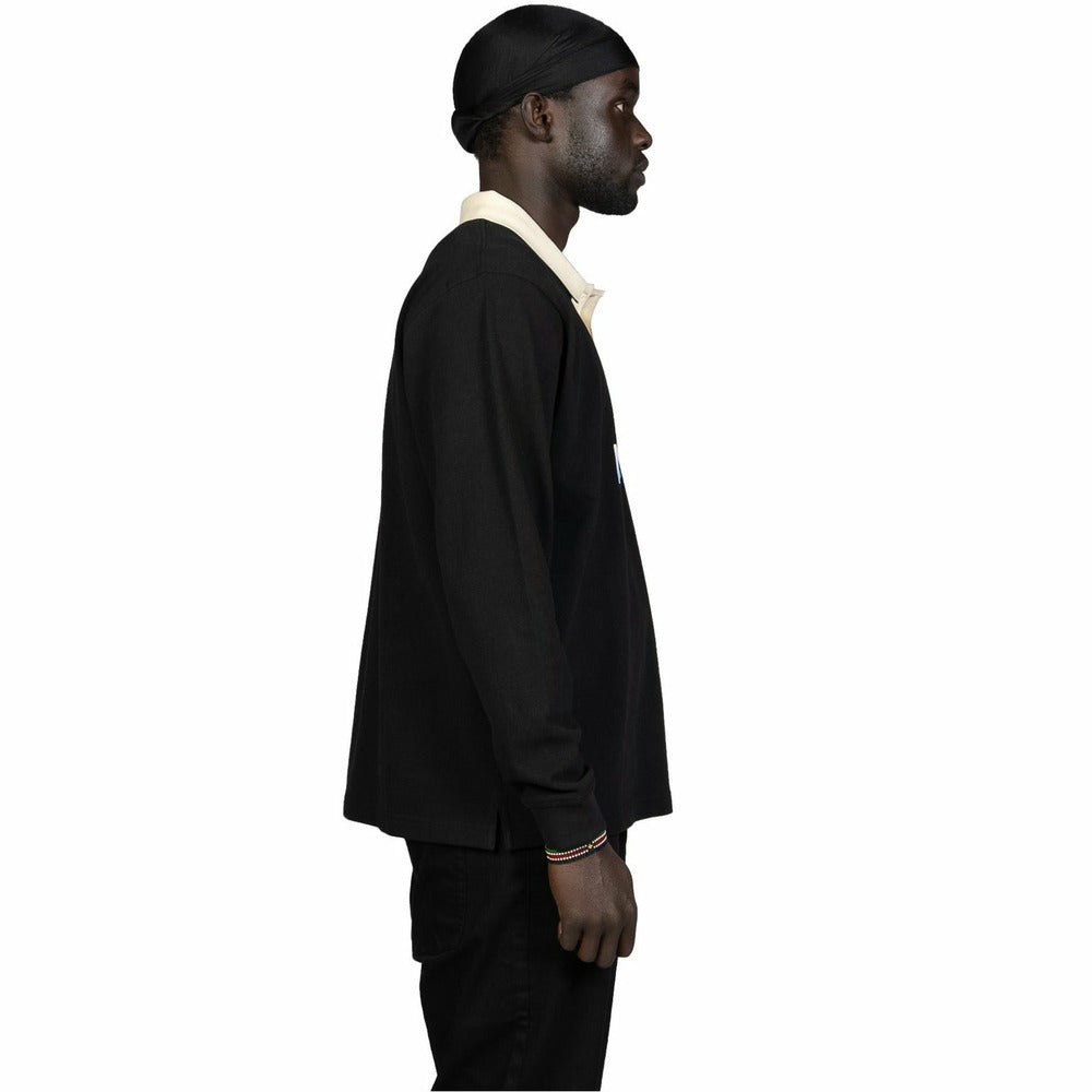 Long Sleeve Polo Shirt Black