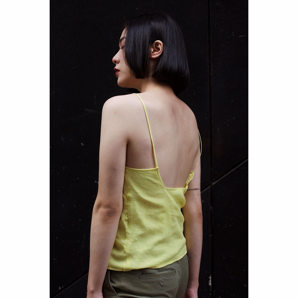 Silk/Linen Camisole - Yellow - nowa.