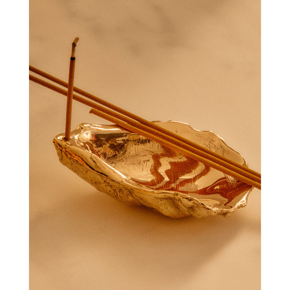 Oyster Incense  Holder - Brass