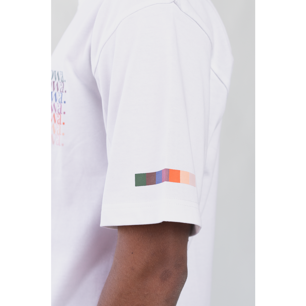 Logo Stacked Tee in White
