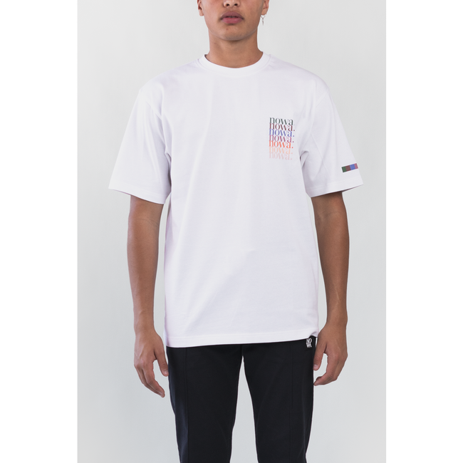 Logo Stacked Tee in White