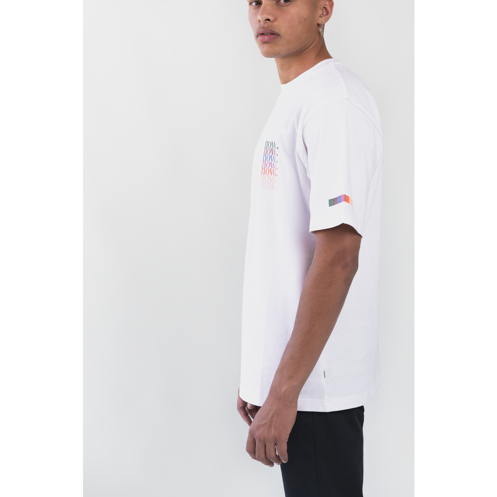Logo Stacked Tee in White