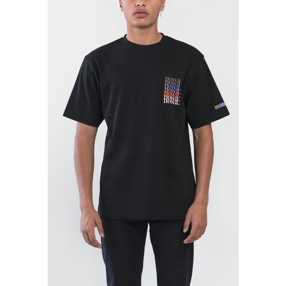 Logo Stacked Tee in Black