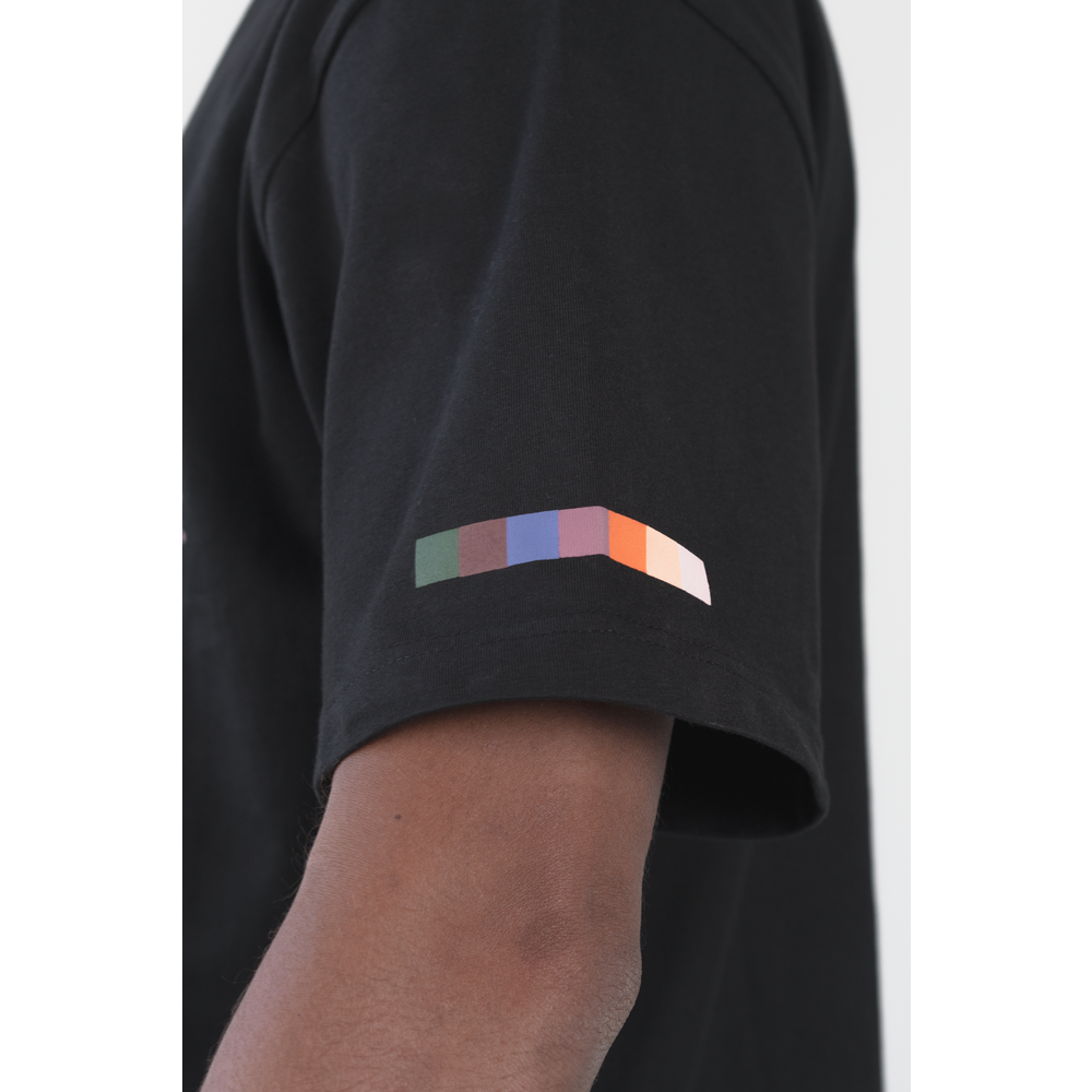 Logo Stacked Tee in Black