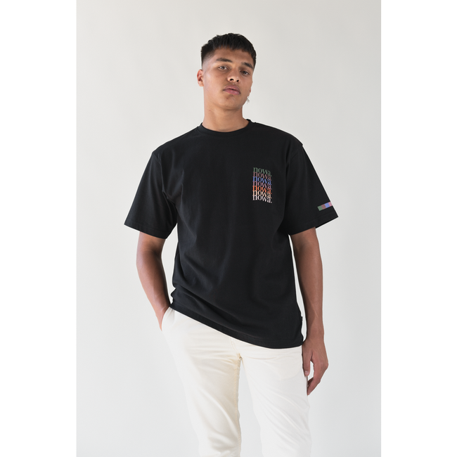 Logo Stacked Tee in Black