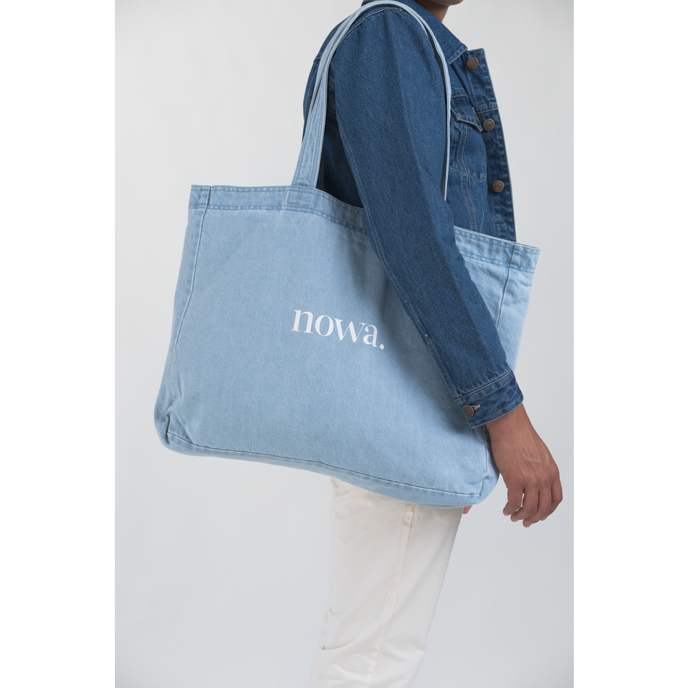 Large Denim Tote Bag
