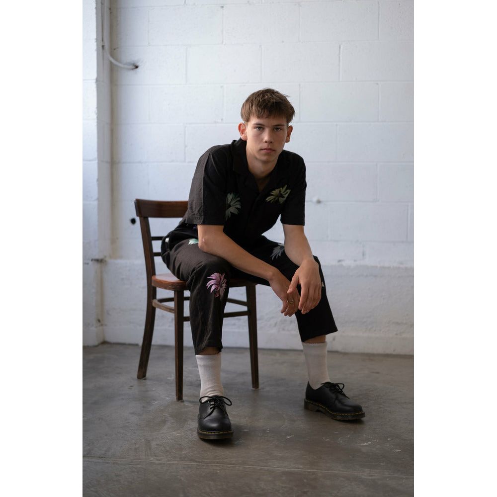 1990 Cropped Relaxed Leg Flower Trouser