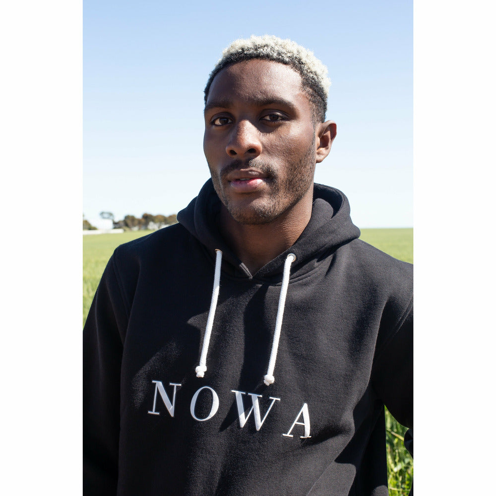 Block Hoodie in Black - nowa.