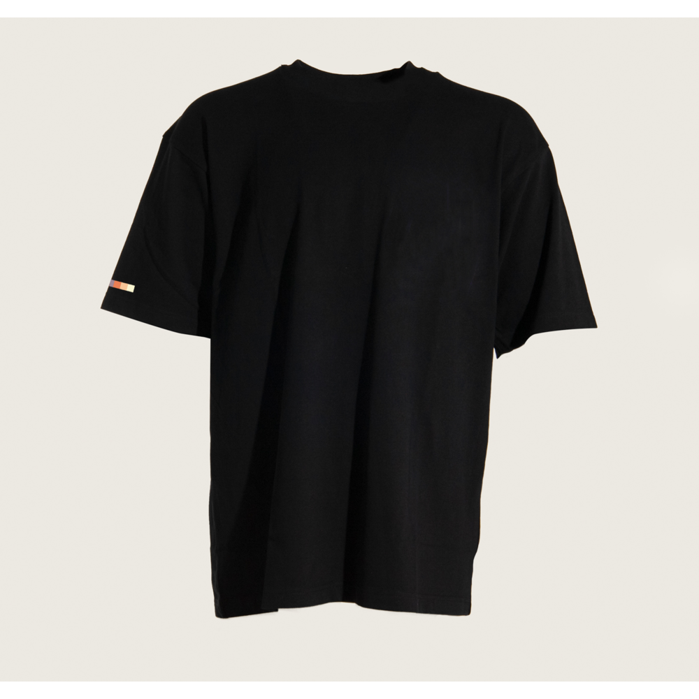 Logo Stacked Tee in Black