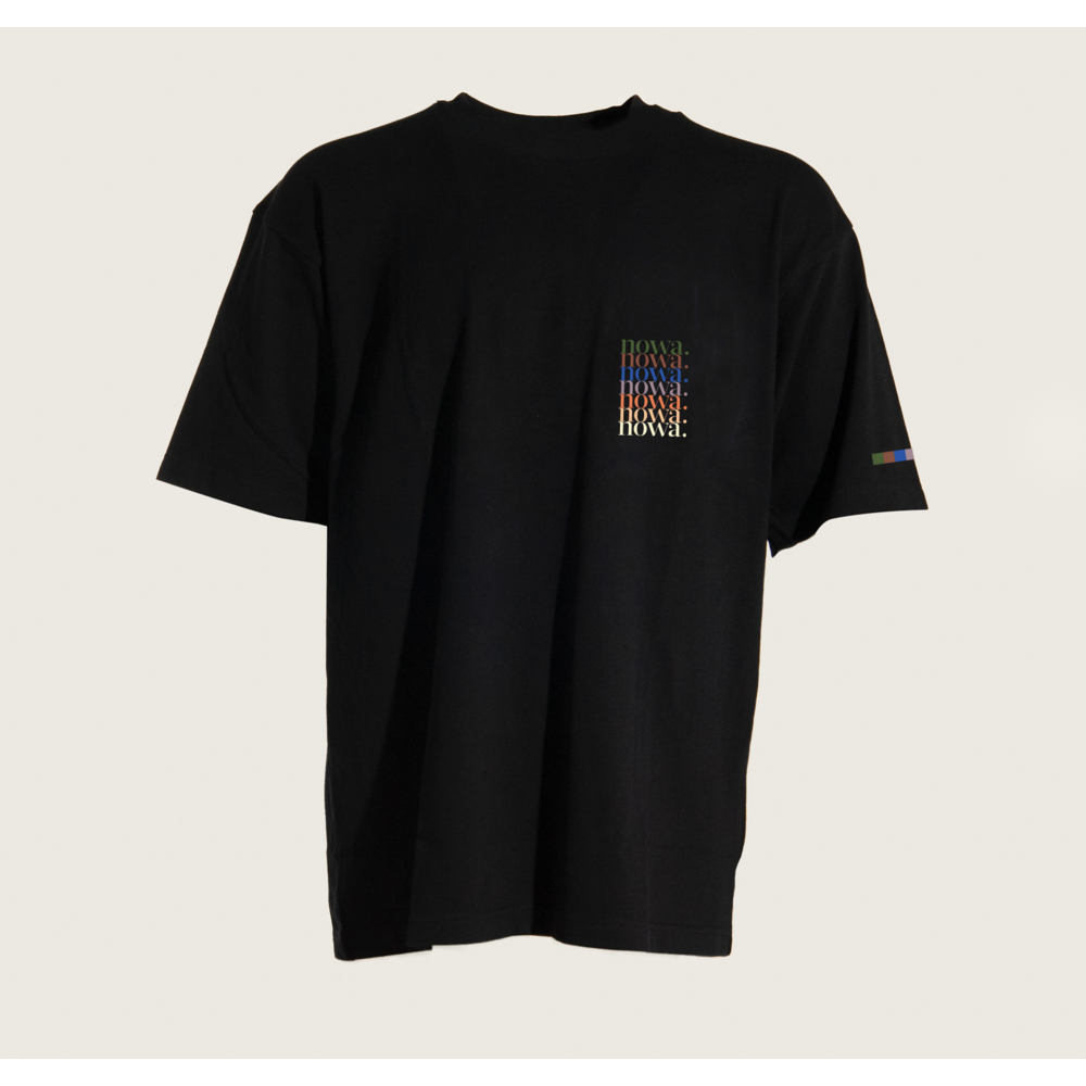 Logo Stacked Tee in Black