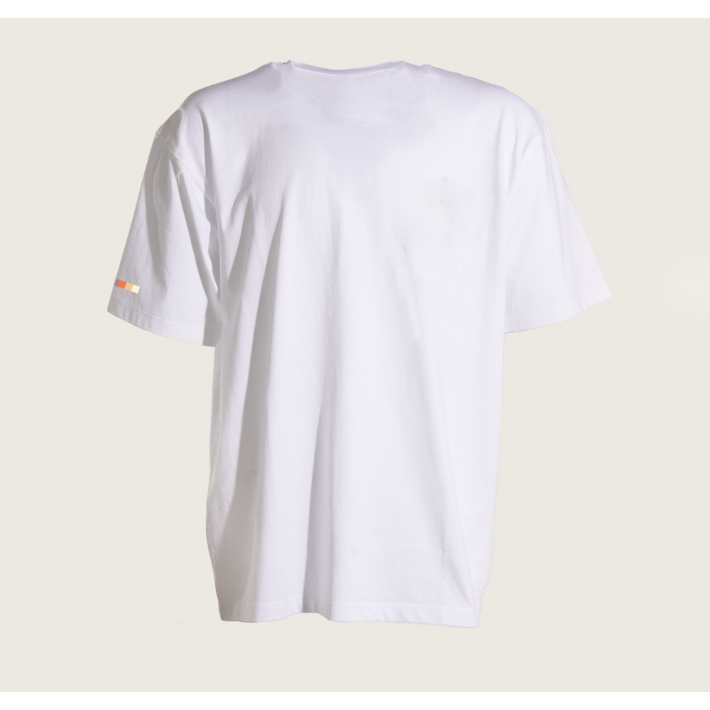 Logo Stacked Tee in White