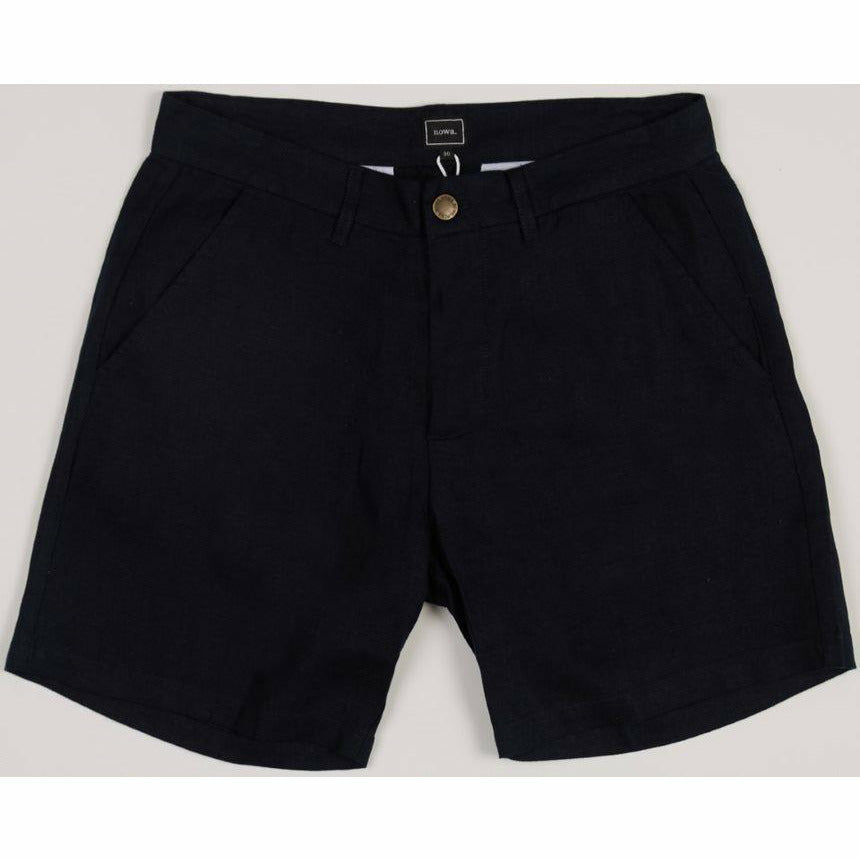 Holiday Linen Shorts - Navy - nowa.