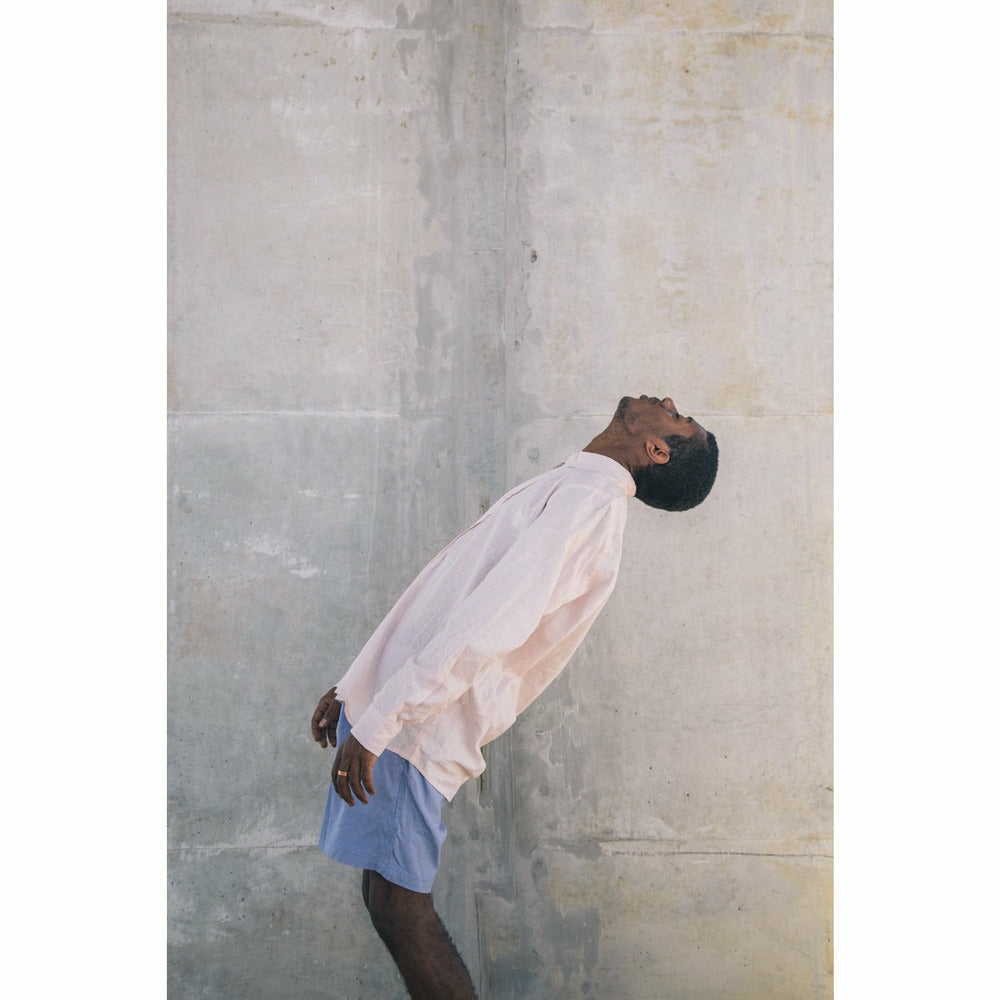 Holiday Linen Shorts - Soft Blue - nowa.