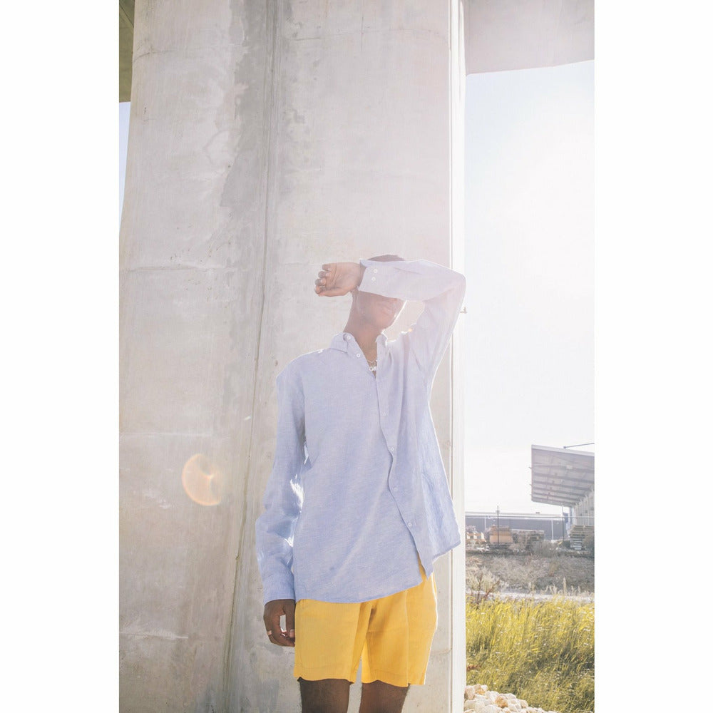 Holiday Linen Shorts - Yellow - nowa.