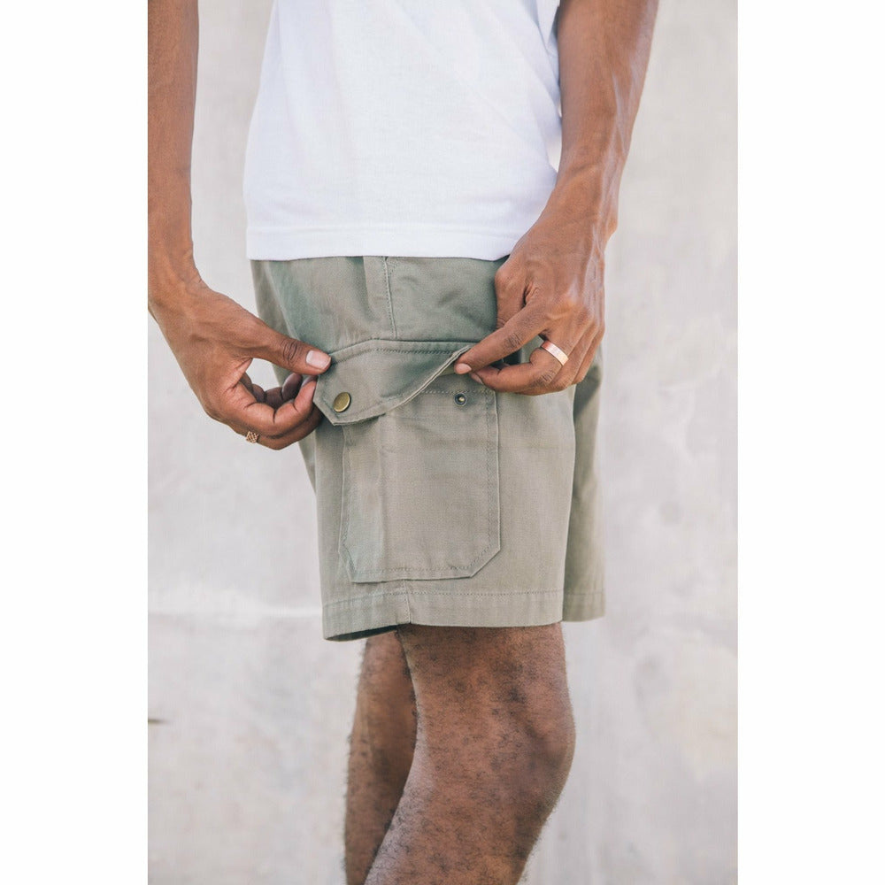 Hudson Stomper Cargo Shorts - Olive Green - nowa.