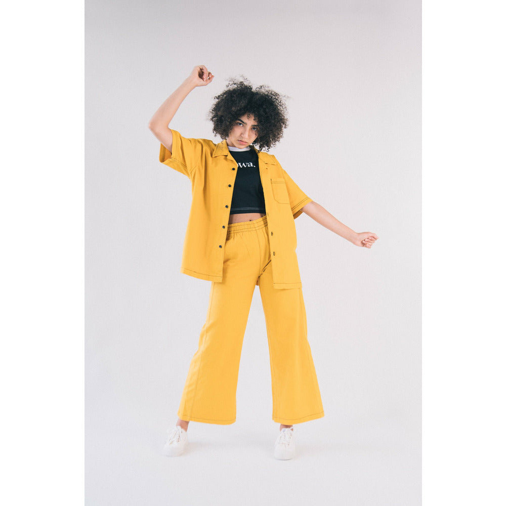 Wide Leg Pants in Honeycomb