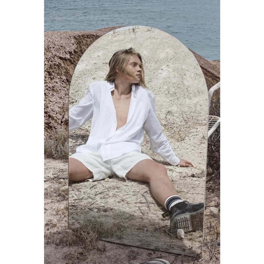 Holiday Linen Shorts - White