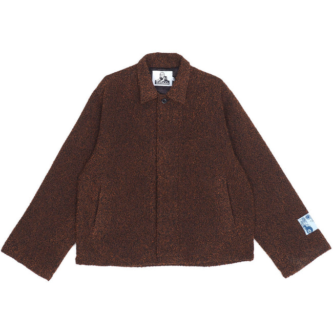 STATIC PLEATED JACKET - BROWN