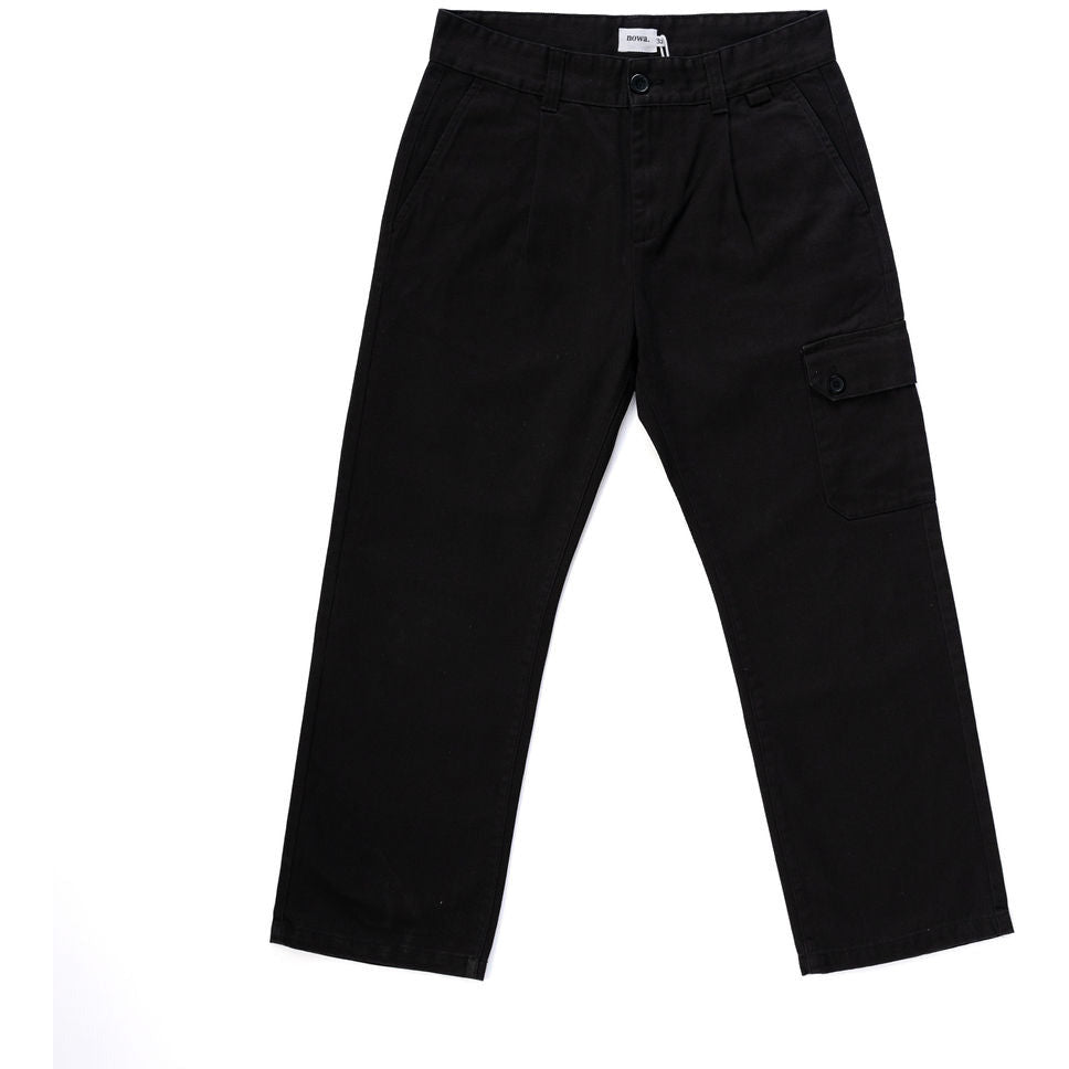 Straight Leg Cargo Trouser in Black